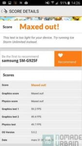 Samsung Galaxy S6 Edge benchmark 3DMark