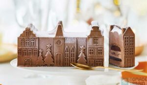 Bûche glacée Village de Noël Picard 1