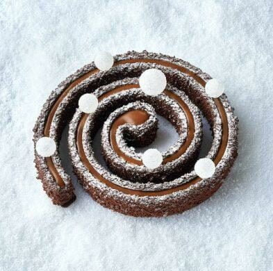 Le Jardin sous la Neige du Shangri-La Hôtel, l’idée gourmande du jour (16/24), la bûche de Noël hypnotique!