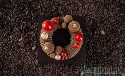 La Bûche Couronne de Noël Pierre Marcolini, l’idée Gourmande du jour (21/24), un couronne pour la naissance du roi des cieux !