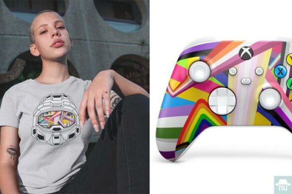 Xbox Pride 2021, une manette et Master Chief en mode LGBTQIA+