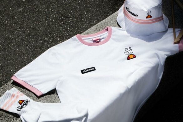 Lucas Beaufort x Ellesse, le mâle sportif au cœur de poètes s’habille de Rosé