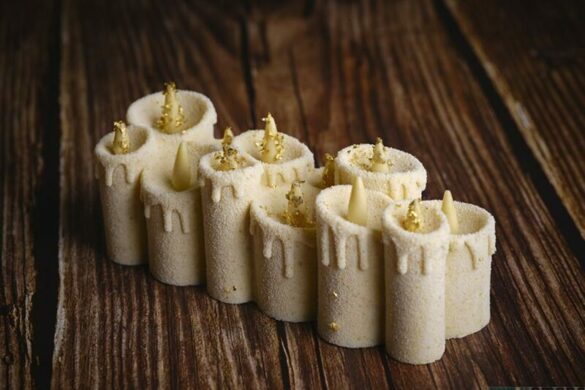 La bûche lumière du Burgundy, bougies gourmandes, l&rsquo;idée gourmande du jour 5/24