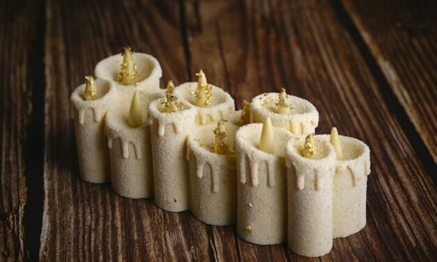 La bûche lumière du Burgundy, bougies gourmandes, l’idée gourmande du jour 5/24