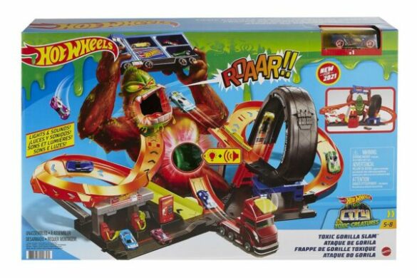 Attaque du gorille géant Hot Wheels : gorille vs voitures : l&rsquo;idée jouet du jour 9/24