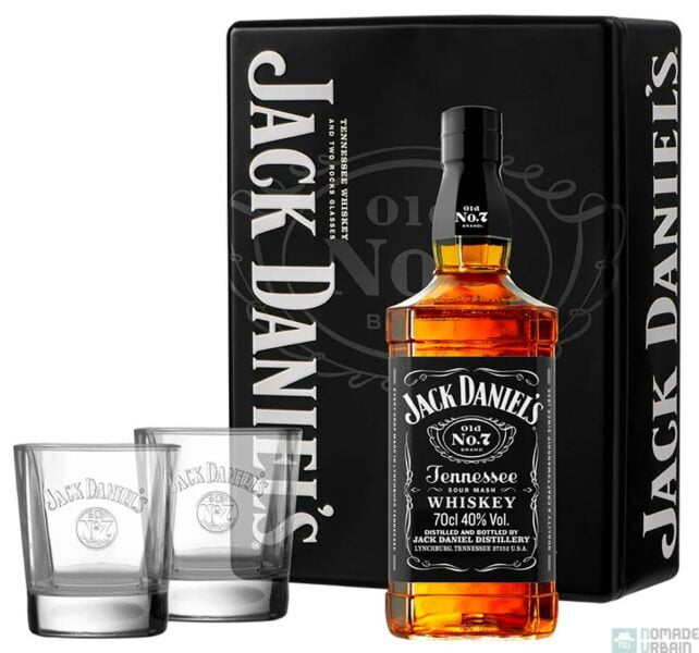 COFFRET JACK DANIEL'S N°7 + 2 VERRES