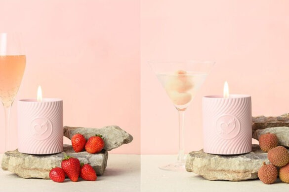 Bougie Rose de High On Love : L’art du cocktail et du massage réunis
