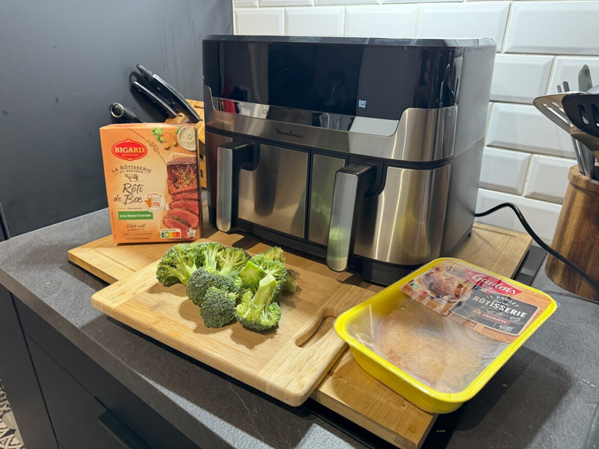 Test Moulinex Dual Easy Fry & Grill : Pour les couples qui veulent cuisiner un repas complet en une fois