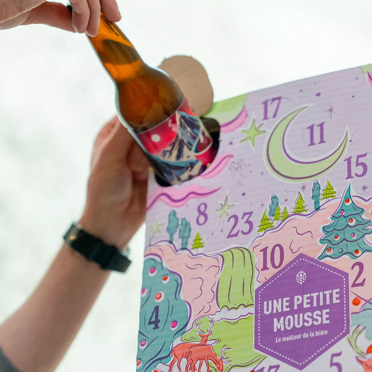 Calendrier de l'Avent bière Une Petite Mousse 2025 : la forêt enchantée des brasseurs artisanaux
