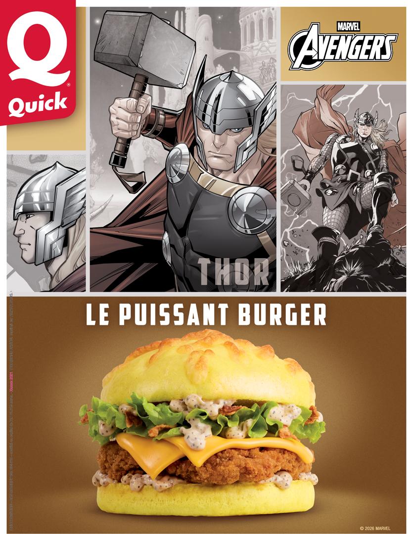 Quick x Marvel Le Puissant Burger, inspiré de Thor
