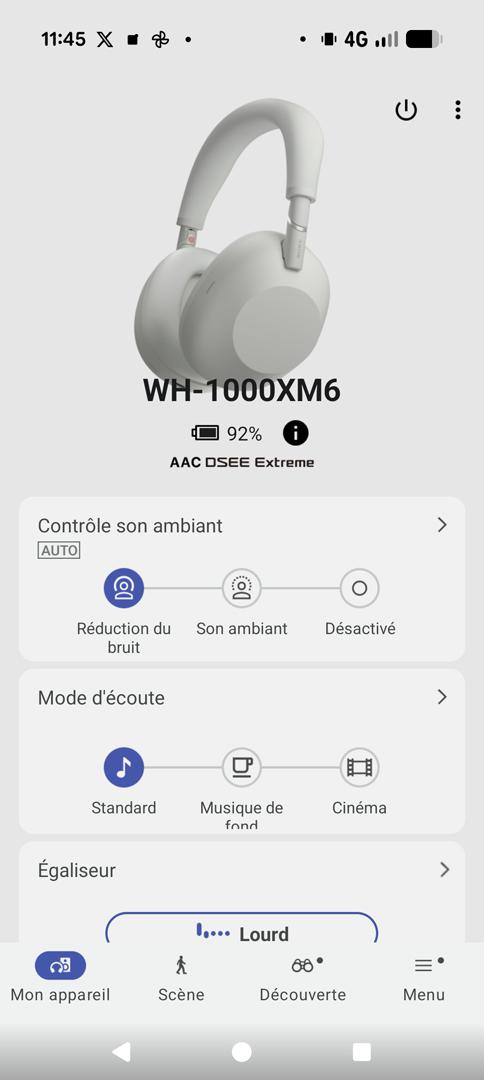 Application du Sony WH-1000XM6 : Riche et exigeante
