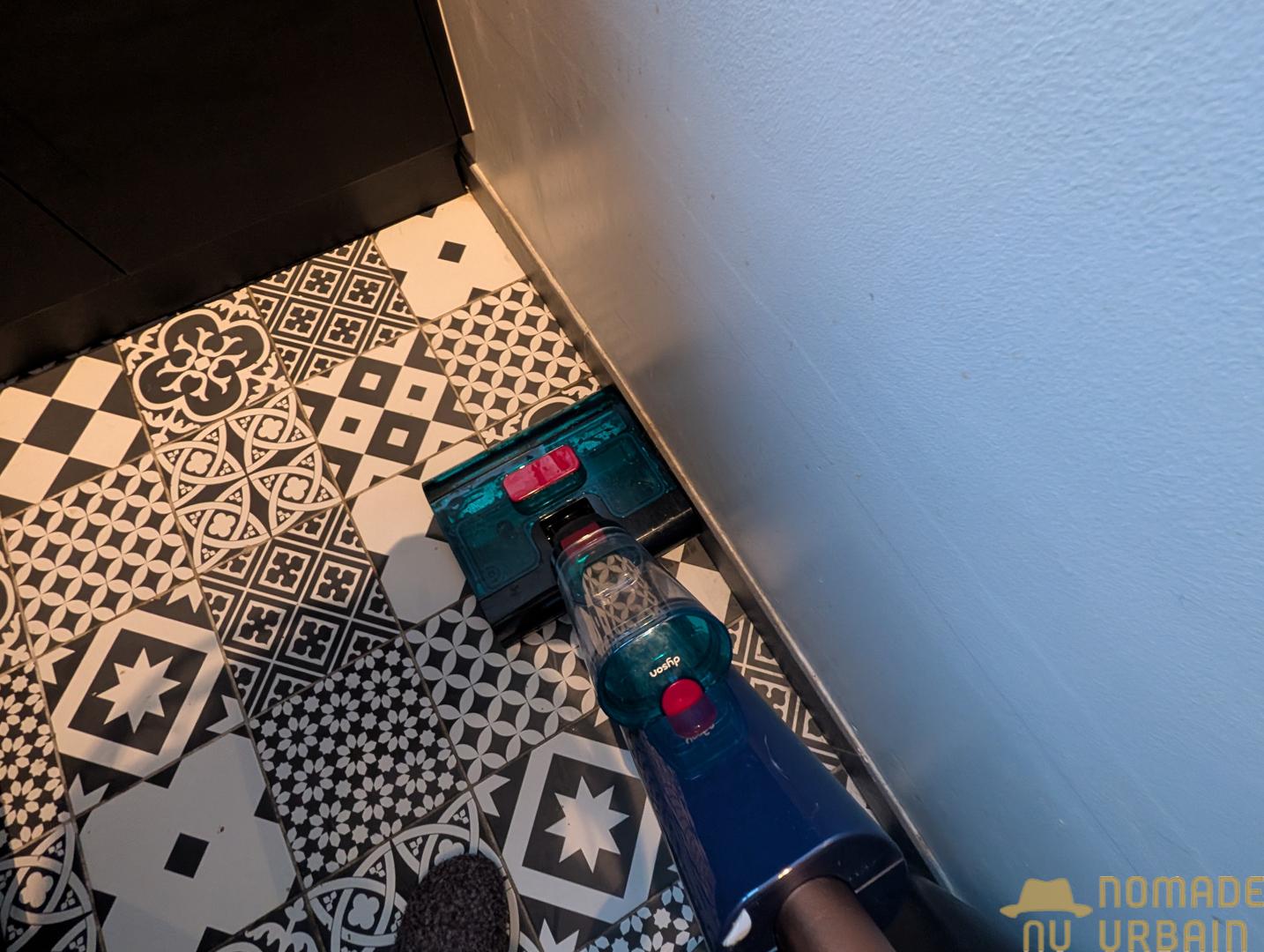 Performances de lavage du Dyson Clean+Wash Hygiene : très efficace mais il faut parfois insister