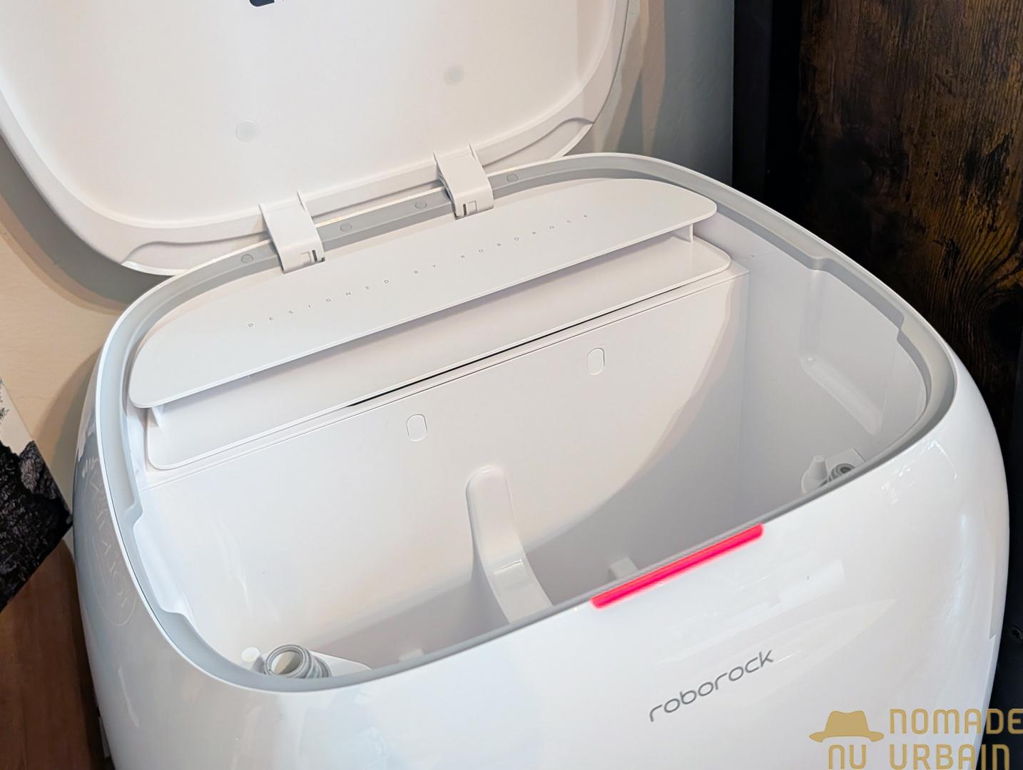 Station du Roborock Qrevo Curv 2 Pro : un design "OVNI" toujours aussi efficace