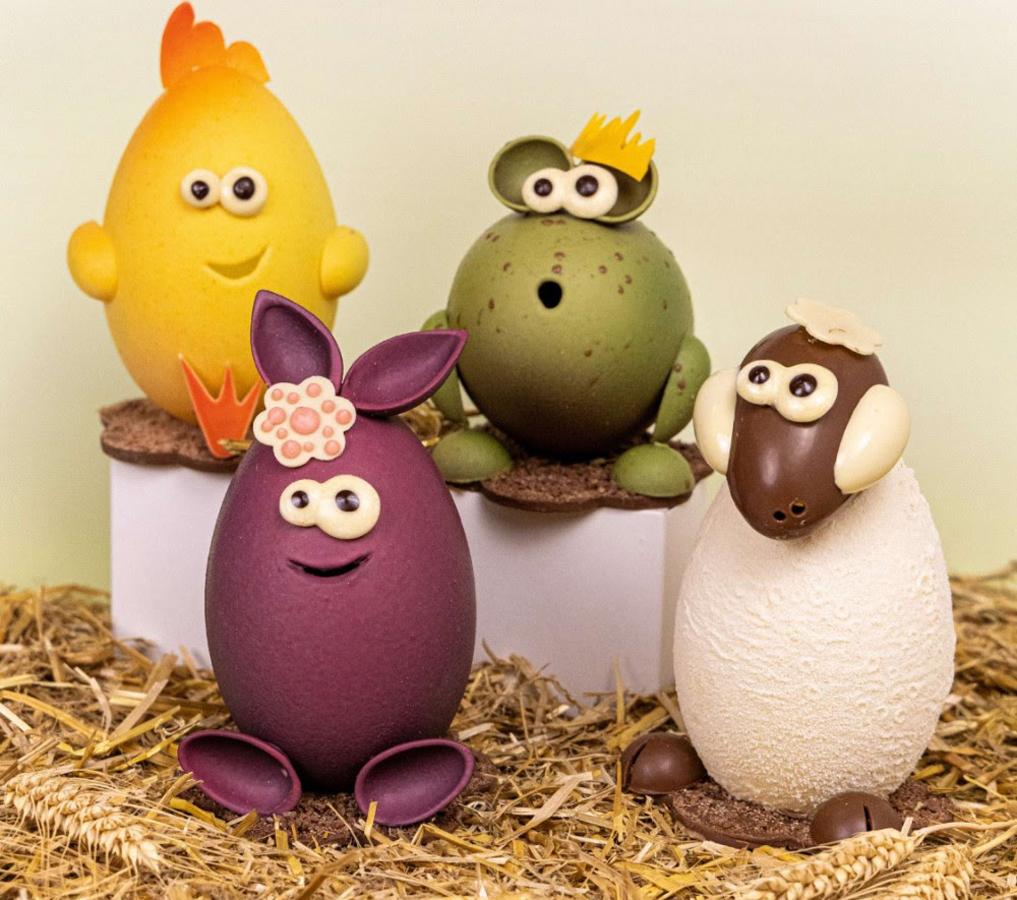 Les Animaux de la Ferme : la signature ludique de Christophe Hay chocolats Pâques 2026 chefs