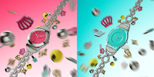 Swatch sort deux montres pour la Fête des mères et elles arrivent avec six charmes métalliques à accrocher au bracelet