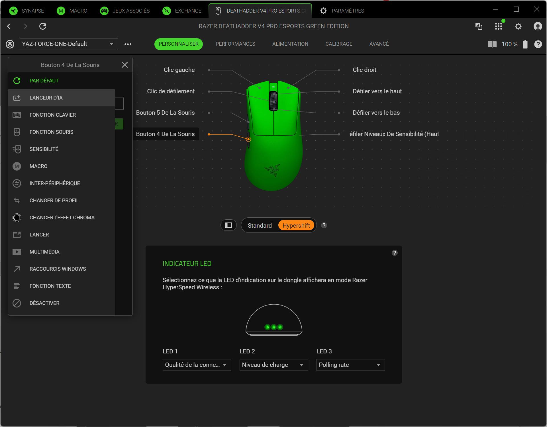 Application de la Razer DeathAdder V4 Pro : une mine de fonctionnalité pour les gamers ultra exigeants !