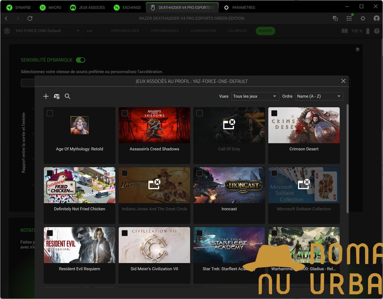 Application de la Razer DeathAdder V4 Pro : une mine de fonctionnalité pour les gamers ultra exigeants !