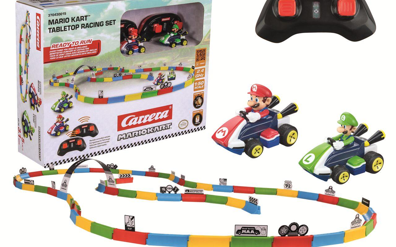 Carrera Mario Kart Tabletop Racing Set avec les karts Mario et Luigi et son circuit