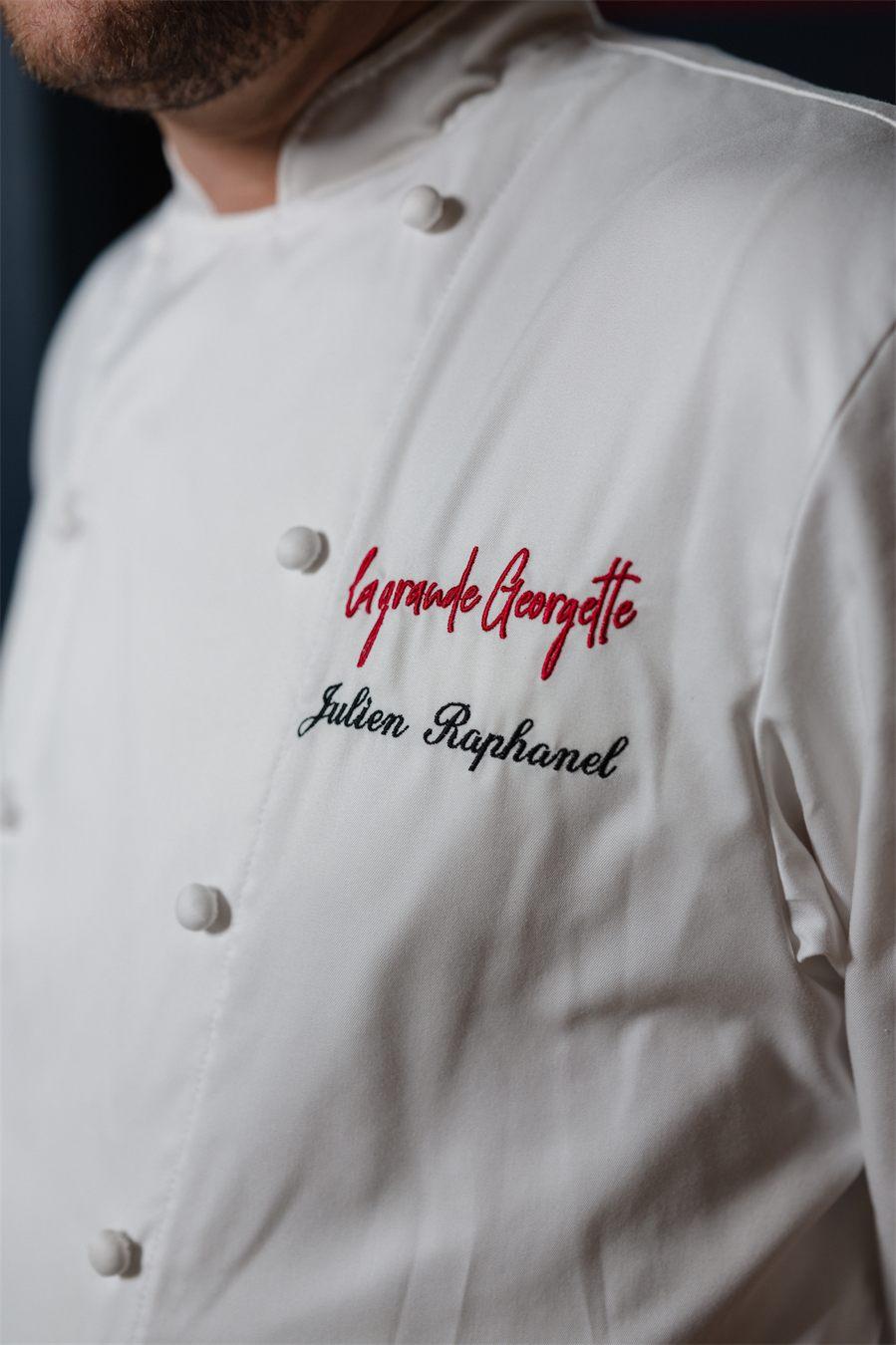 Veste brodée La Grande Georgette au nom de Julien Raphanel