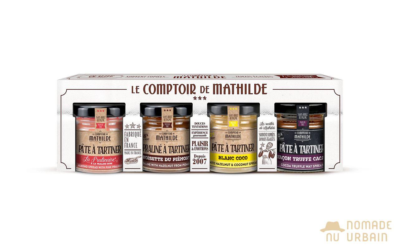 Coffret de 4 mini pots de pâte à tartiner Mathildettes du Comptoir de Mathilde
