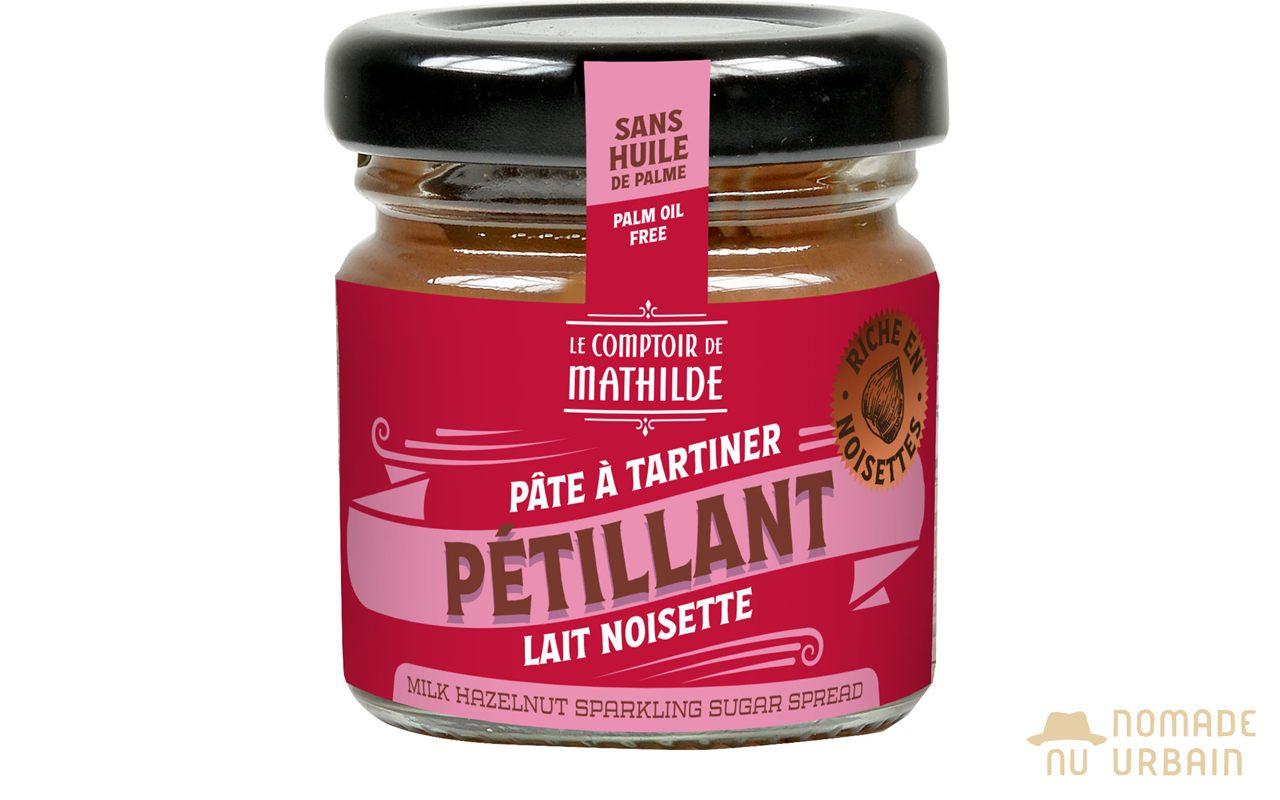 Pot de pâte à tartiner Pétillant lait-noisette du Comptoir de Mathilde