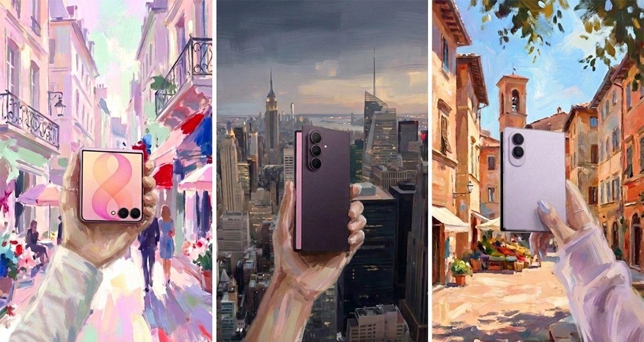 Le Samsung Galaxy Z Fold8, le Fold8 Ultra et le Flip8 en scènes lifestyle