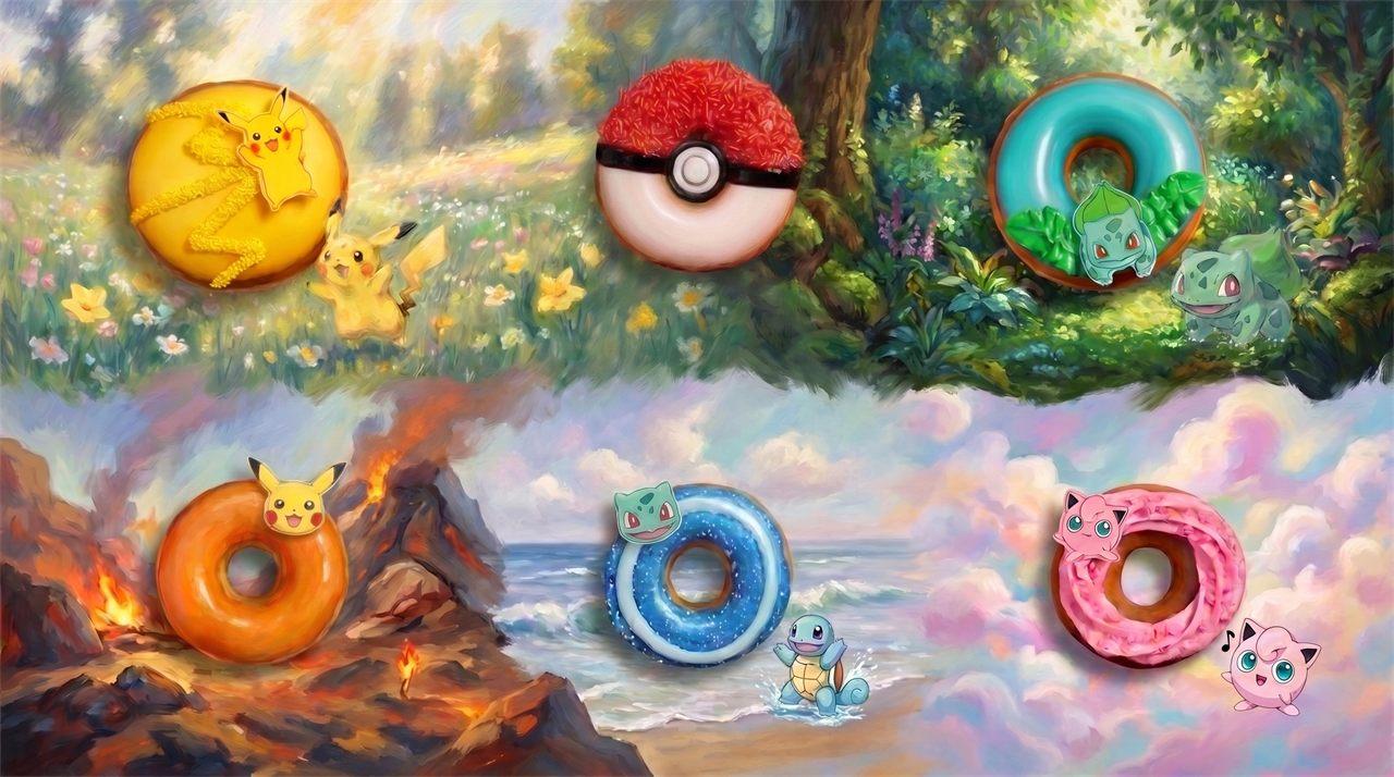 Krispy Kreme a transformé six Pokémon en donuts, et cette fois vous pouvez vraiment tous les attraper… Pardon, les dévorer !