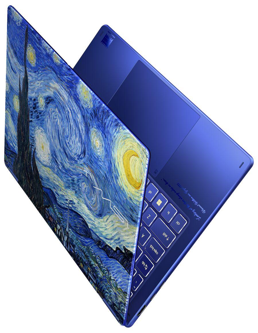Phrase de Van Gogh gravee sous le clavier du MSI Prestige 14 Flip Van Gogh