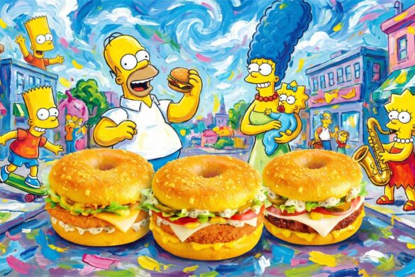 Des donuts burgers jaunes du pain au ketchup, oui, nous sommes bien chez les Simpson