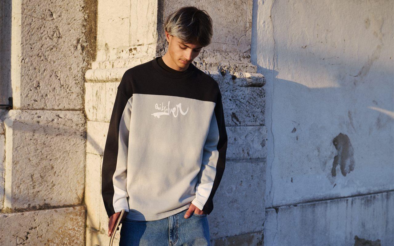 Le col rond bicolore YG Factor de la collection Quiksilver Young Guns