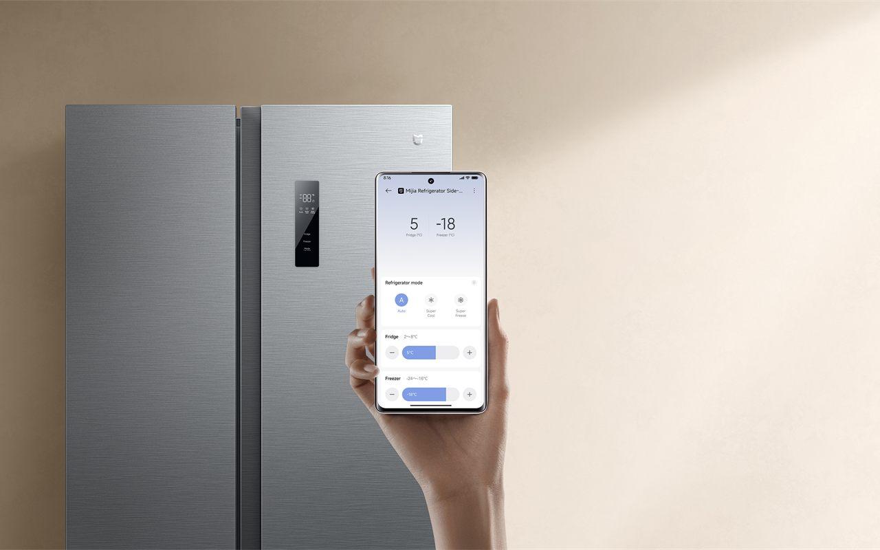 Le réfrigérateur Xiaomi Mijia piloté depuis l'application Xiaomi Home sur smartphone