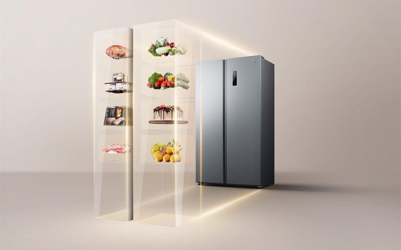 Les multi-zones du réfrigérateur Xiaomi Mijia et ses 621 litres remplis d'aliments