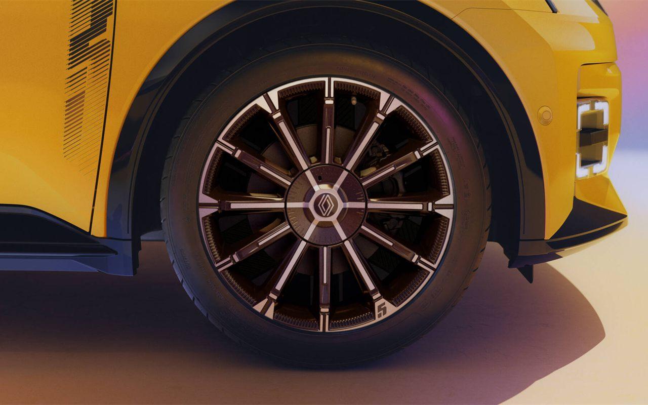 Jante Techno en teinte Gold de la Renault 5 E-Tech electric