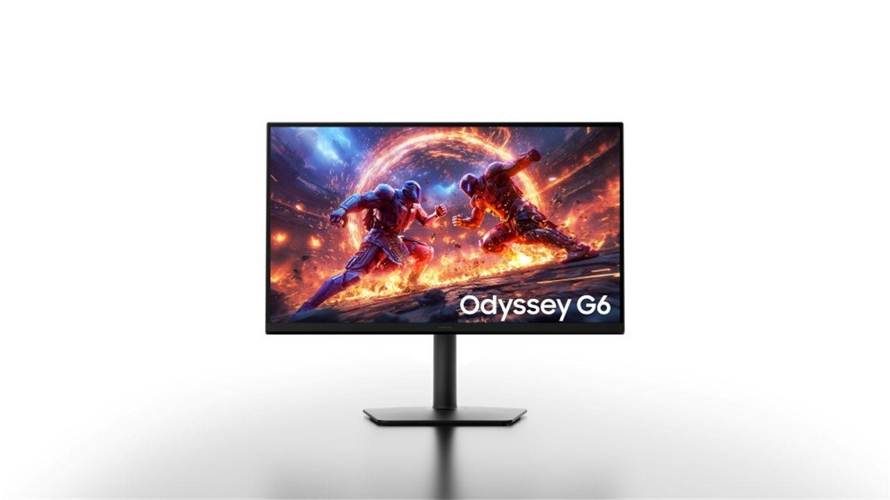 L'ecran gaming Samsung Odyssey G6 de 27 pouces, qui monte jusqu'a 1 100 Hz.