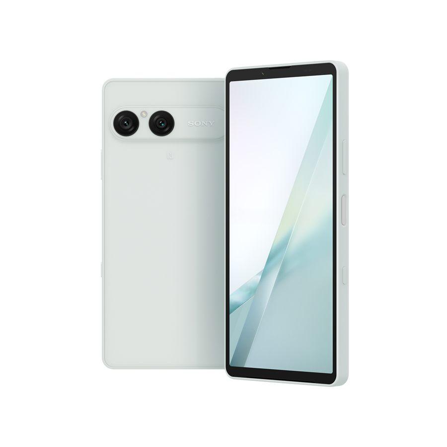 Sony Xperia 10 VIII en Frozen White, dos mat et ecran allume