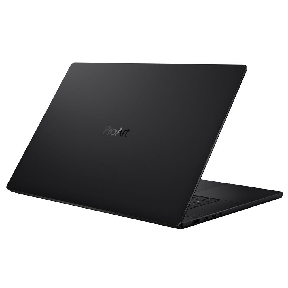 Capot de l'ASUS ProArt P16 en finition Nano Black, logo ProArt gravé
