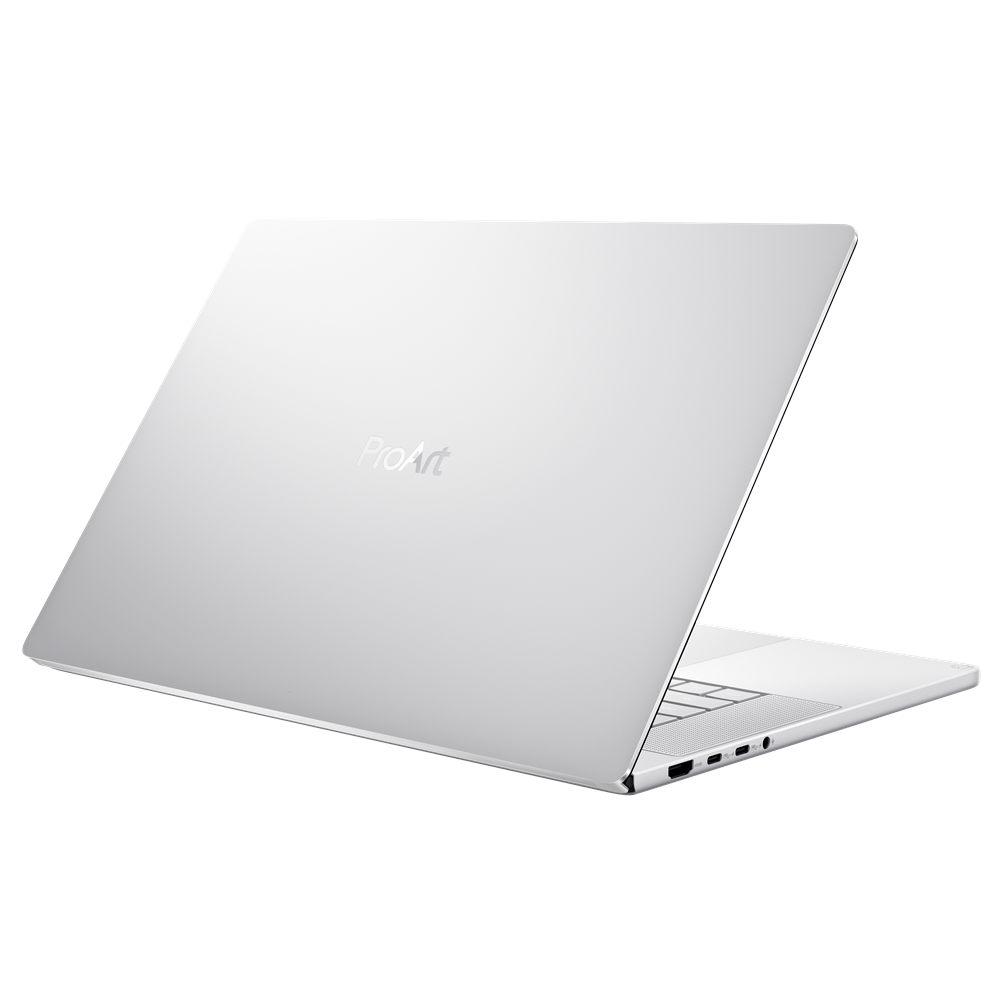 Capot de l'ASUS ProArt P16 en finition Neo White, aluminium usiné