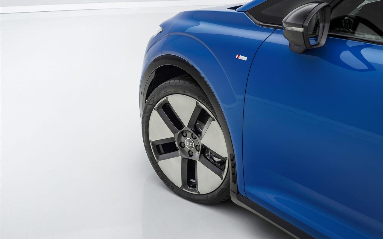 Jante aérodynamique et passage de roue de l'Audi A2 e-tron