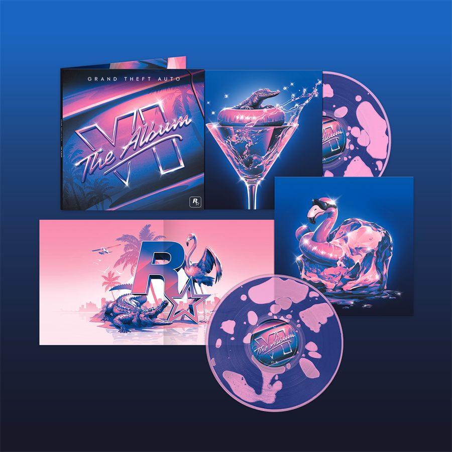 Le vinyle en édition limitée de la bande originale de GTA 6 et sa pochette ouverte