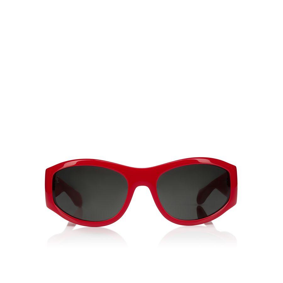 Lunettes Jaden One LB0048 Christian Louboutin en acétate rouge vif