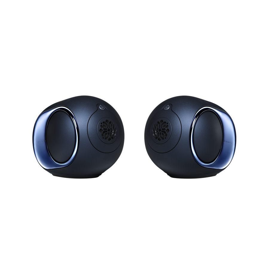 Deux Devialet Phantom Ultimate Pulse Blue appairées en stéréo