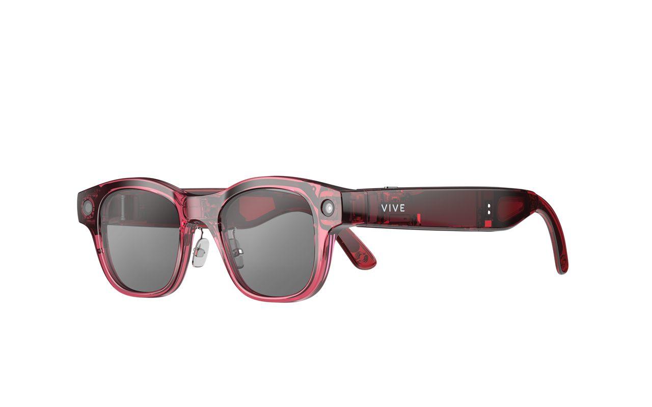 Lunettes HTC VIVE Eagle, monture carrée coloris Berry, verres solaires
