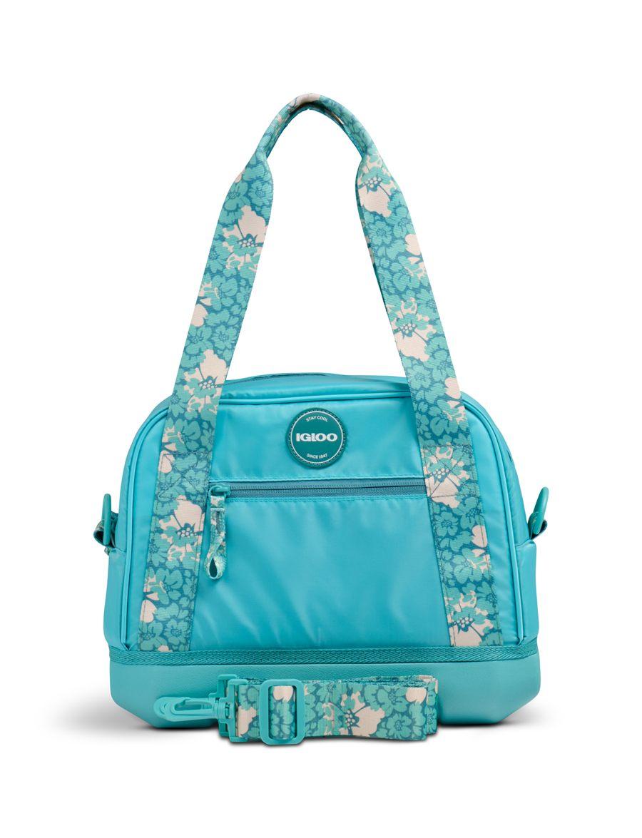 Sac isotherme Igloo Tag Along Too Satchel turquoise à motif fleuri