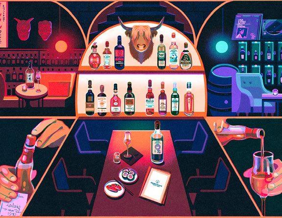 Le Golden Promise Whisky Bar mis en scène par Louise de Crozals