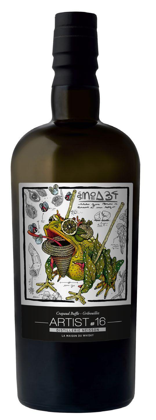 Flacon Neisson L'Esprit Clos Godinot, habillé du Crapaud Buffle de Gribouilliz