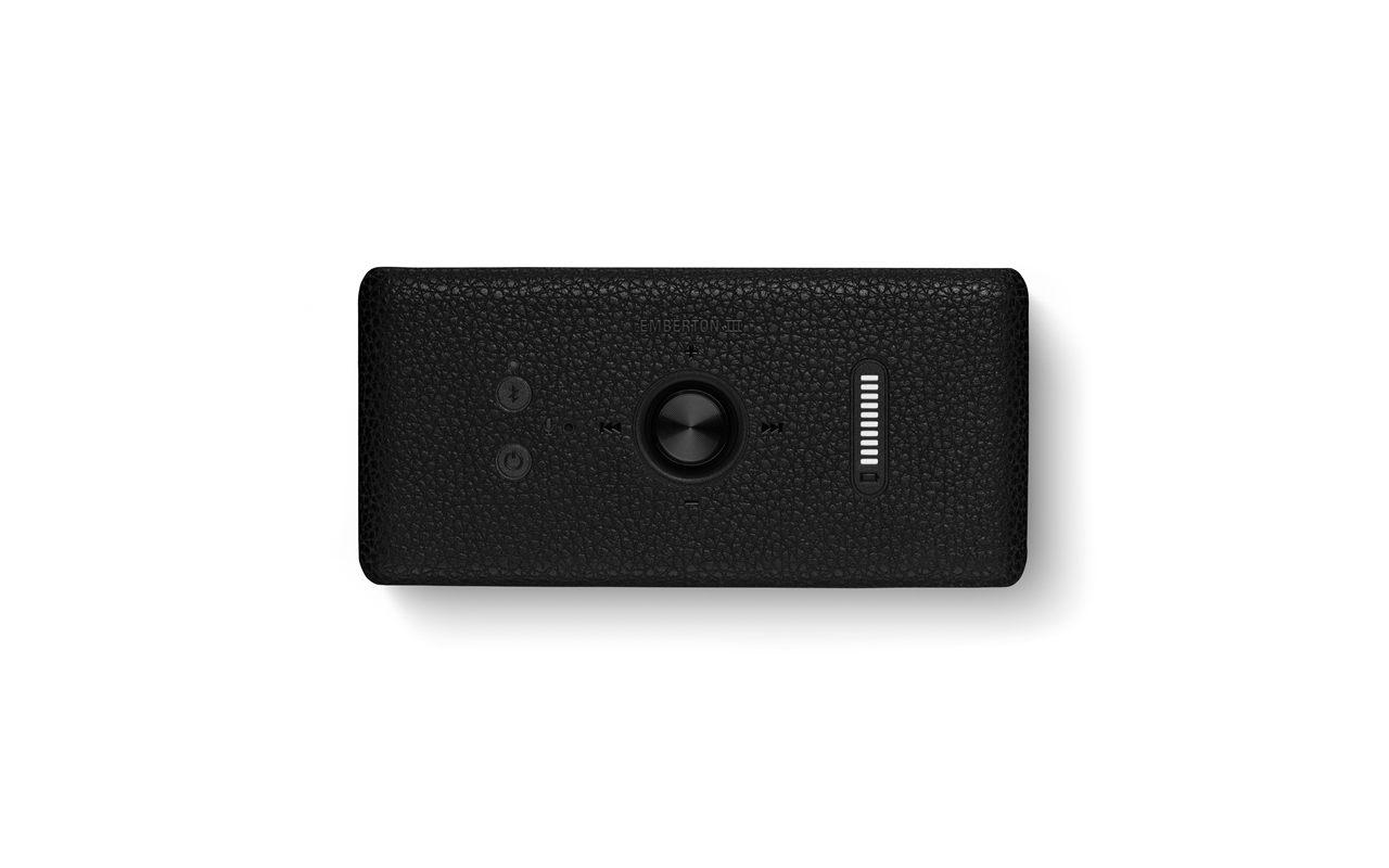 Commande multidirectionnelle et jauge de batterie de la Marshall Emberton III Pitch Black