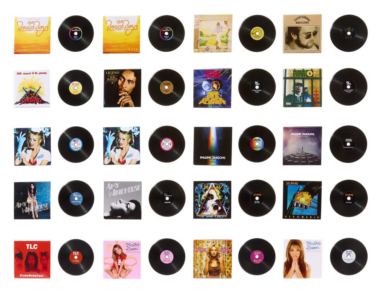 Les vingt pochettes et mini-vinyles de la première série Miniverse Real Music