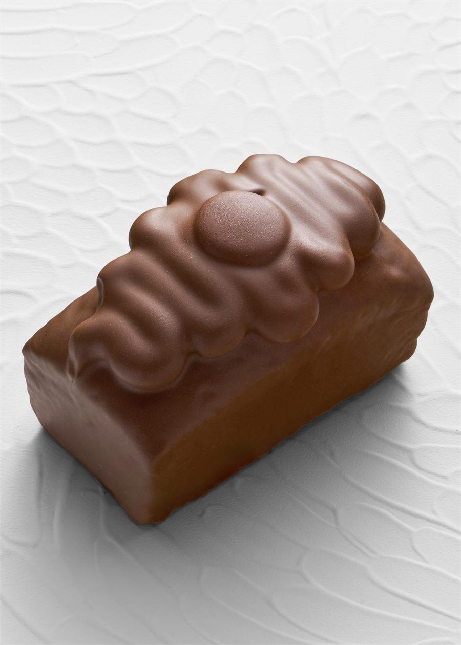 Cake Mogador de Pierre Herme enrobe de ganache au chocolat au lait