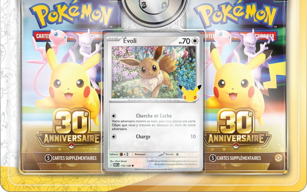 Trente Pikachu dessinés par trente illustrateurs différents, et il y en a un dans chaque booster JCC Pokémon 30e Anniversaire