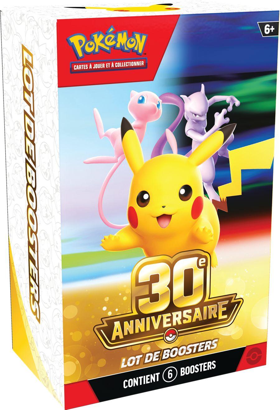 Lot de six boosters du JCC Pokémon 30e Anniversaire